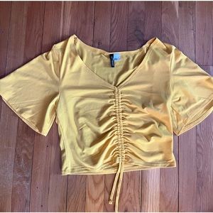 Yellow H&M Drawstring Top